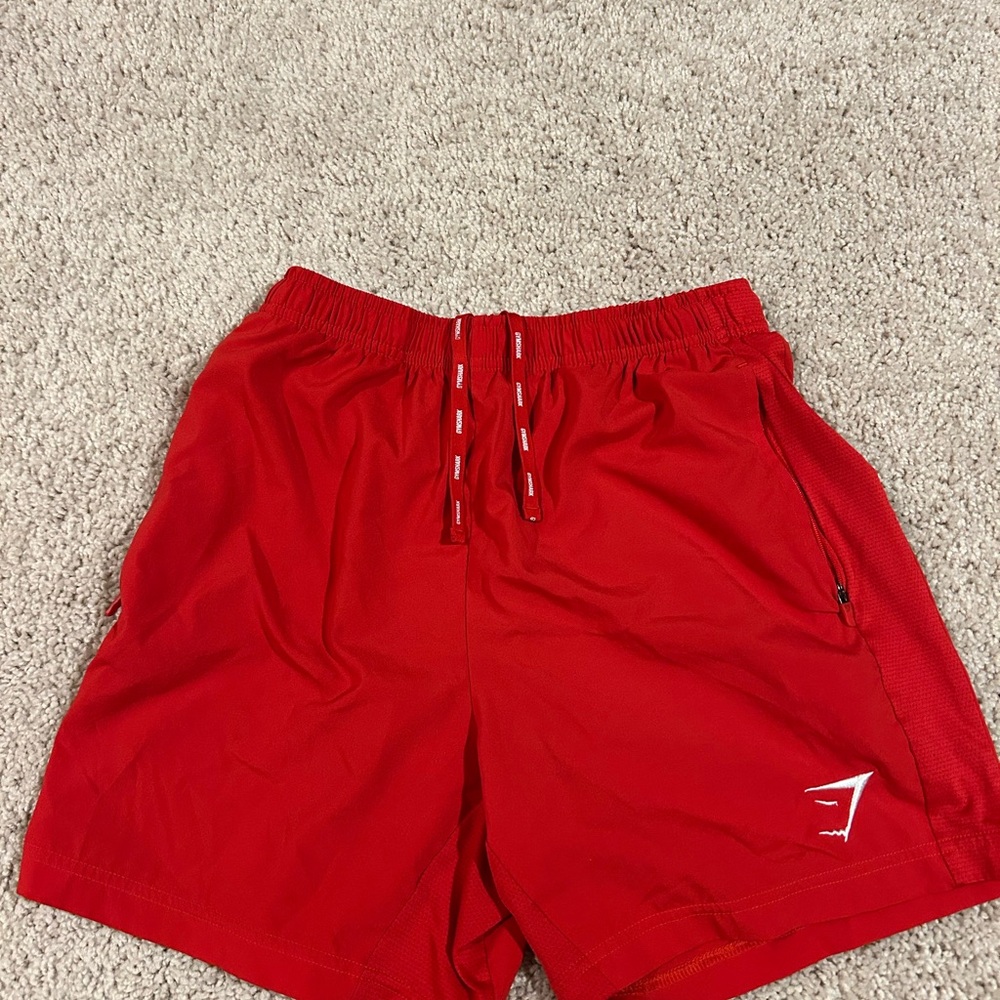 Gymshark Bold Red Workout Shorts size “S” great condition